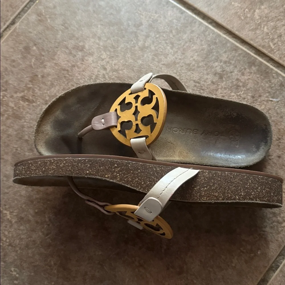 Tory Burch Miller Cloud Sandal size 7 cork tan nude